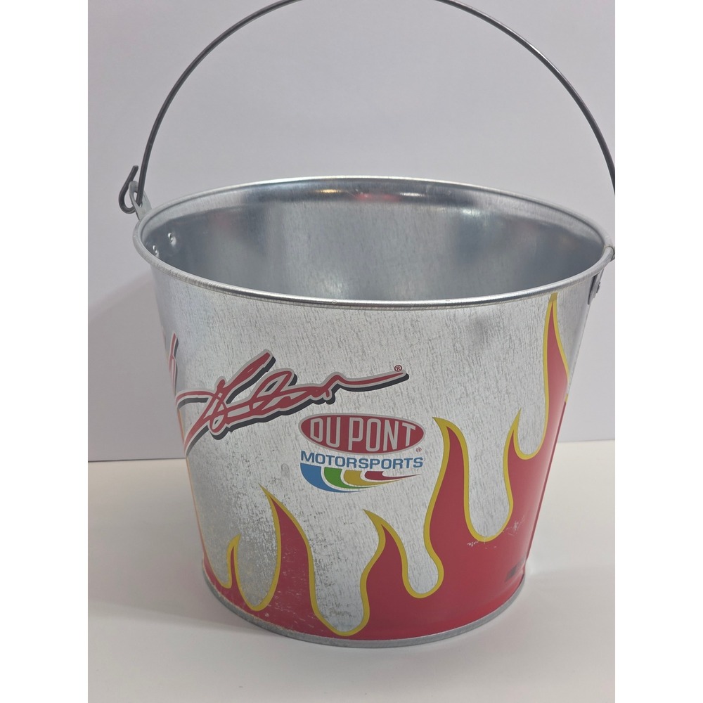 NASCAR Jeff Gordon 24 DuPont Motorsports 5QT Galvanized Metal Pail Flame 2004